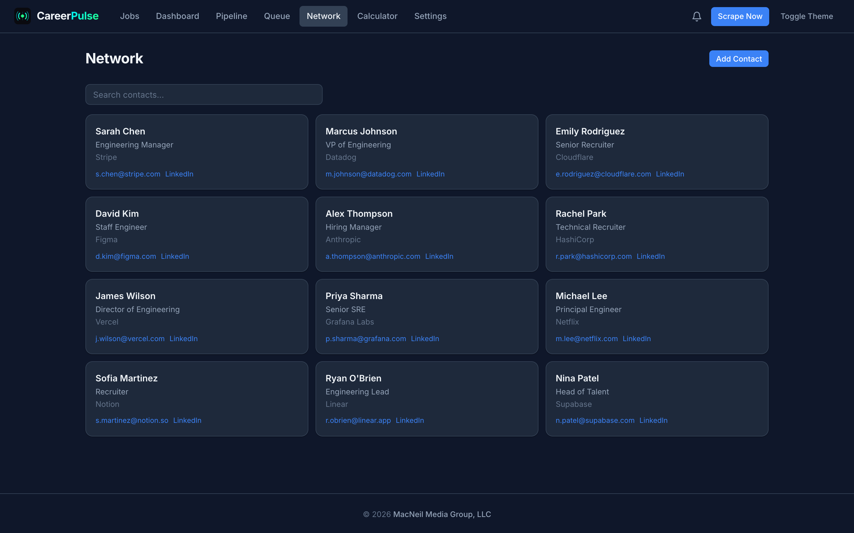Career intelligence dashboard with trajectory analysis and offer comparison